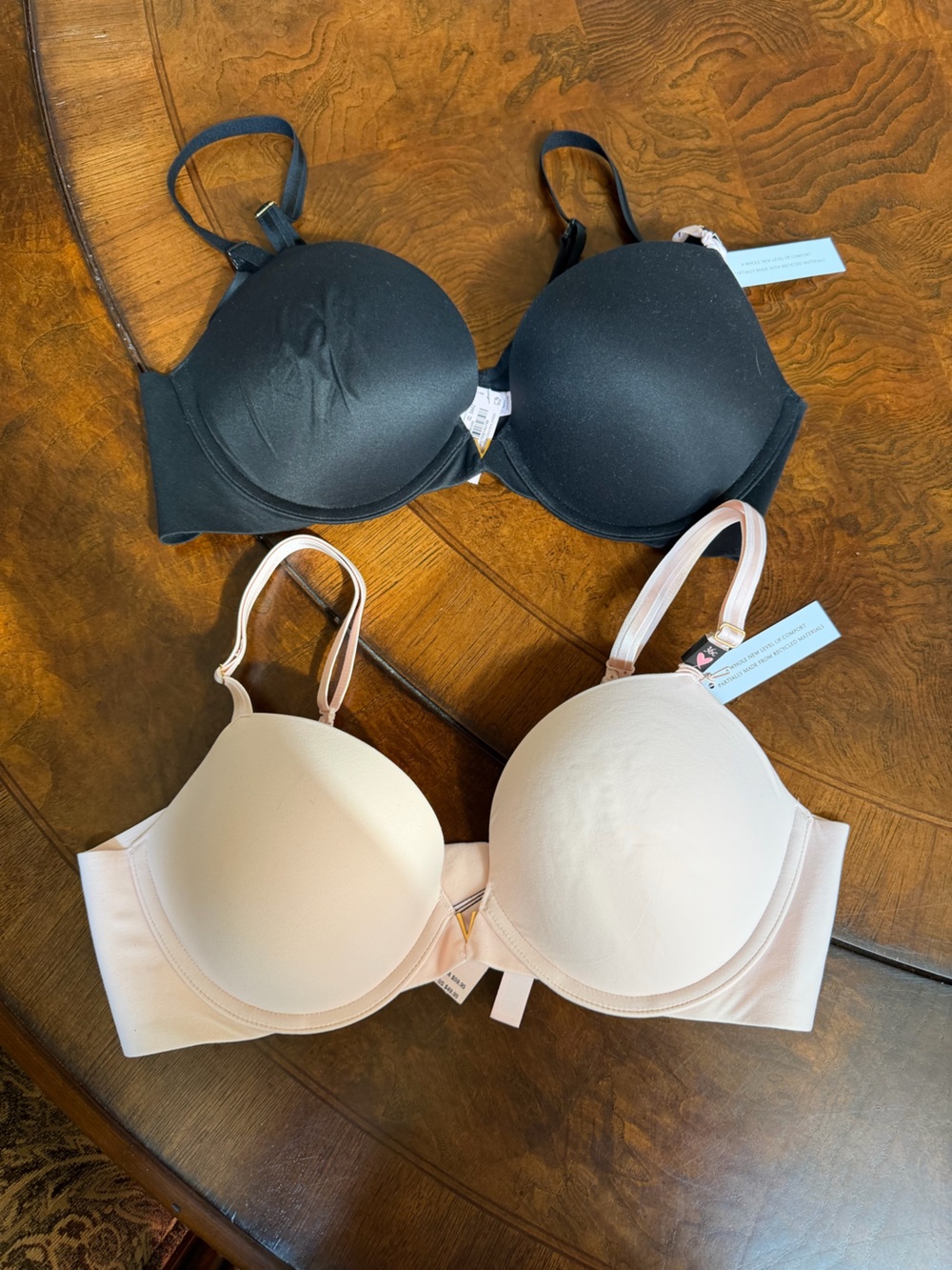 Victorias Secret Push Up Love Cloud Bra - Black and Baby Pink NWT 36C